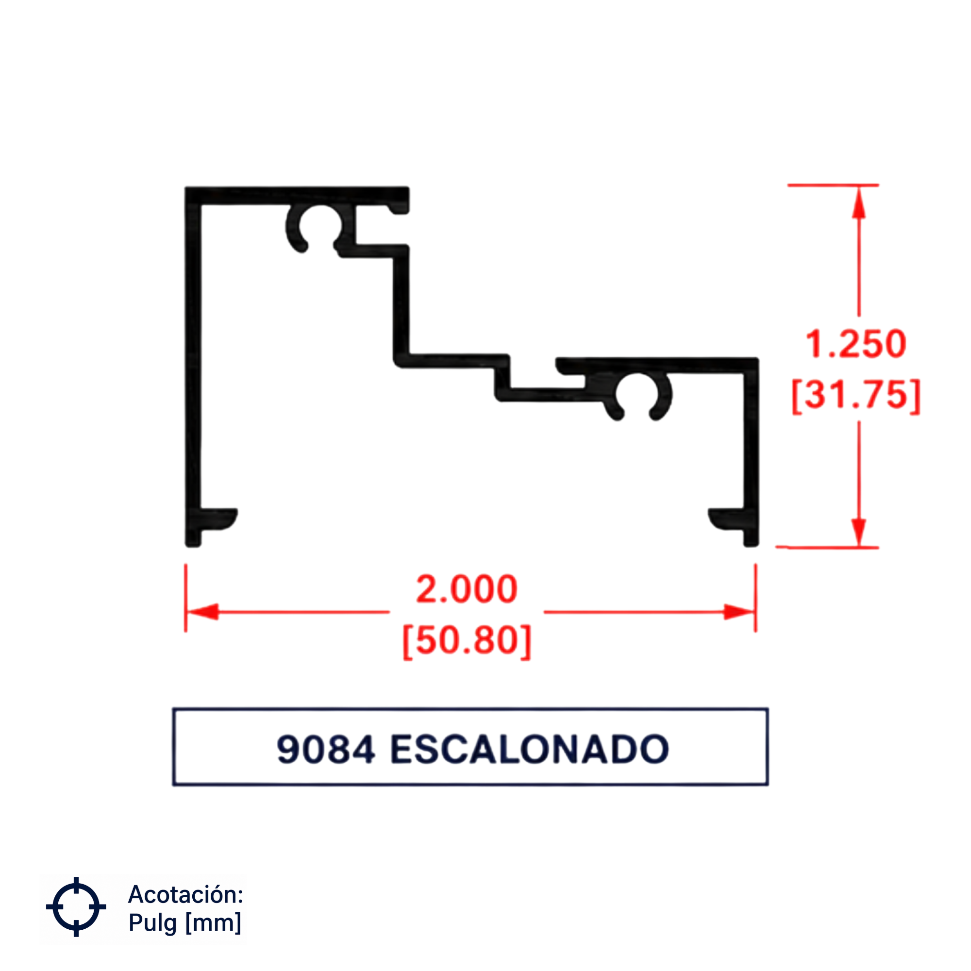 9084 | ESCALONADO SERIE DE 2"