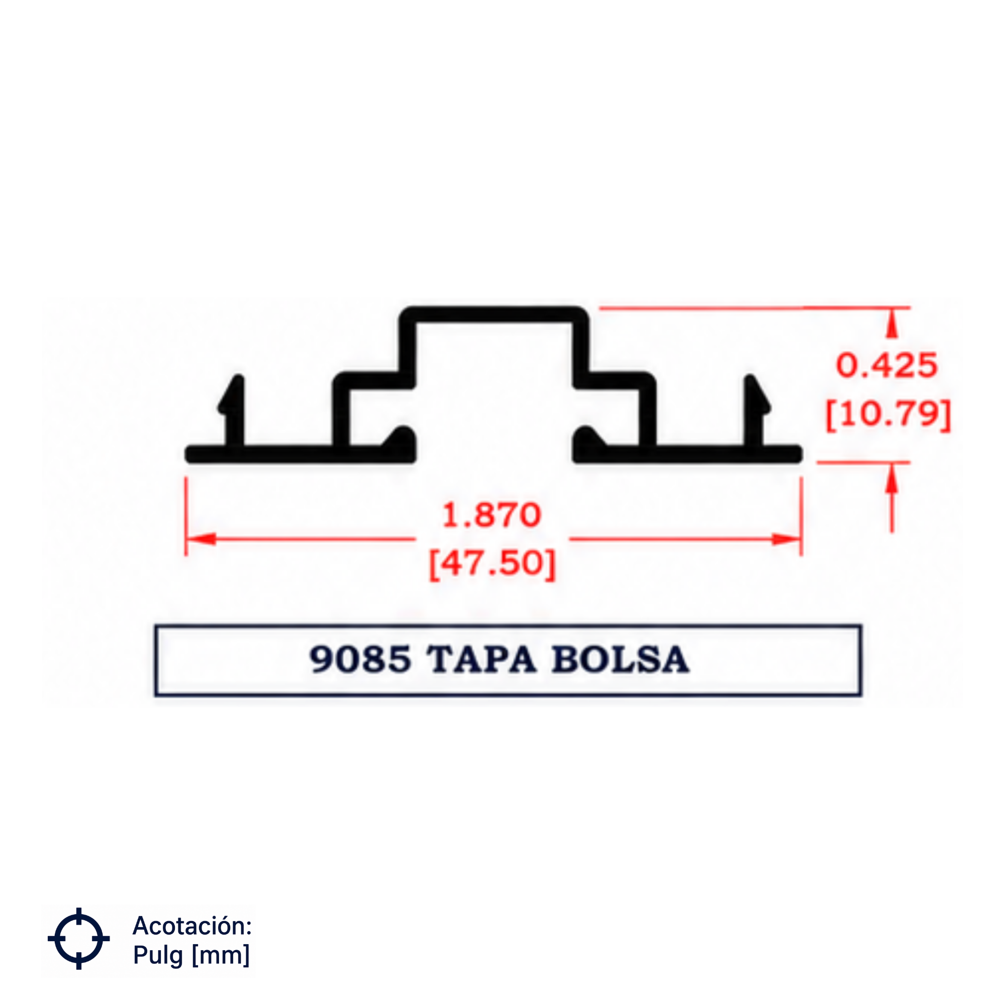 9085 | TAPA BOLSA SERIE DE 2"