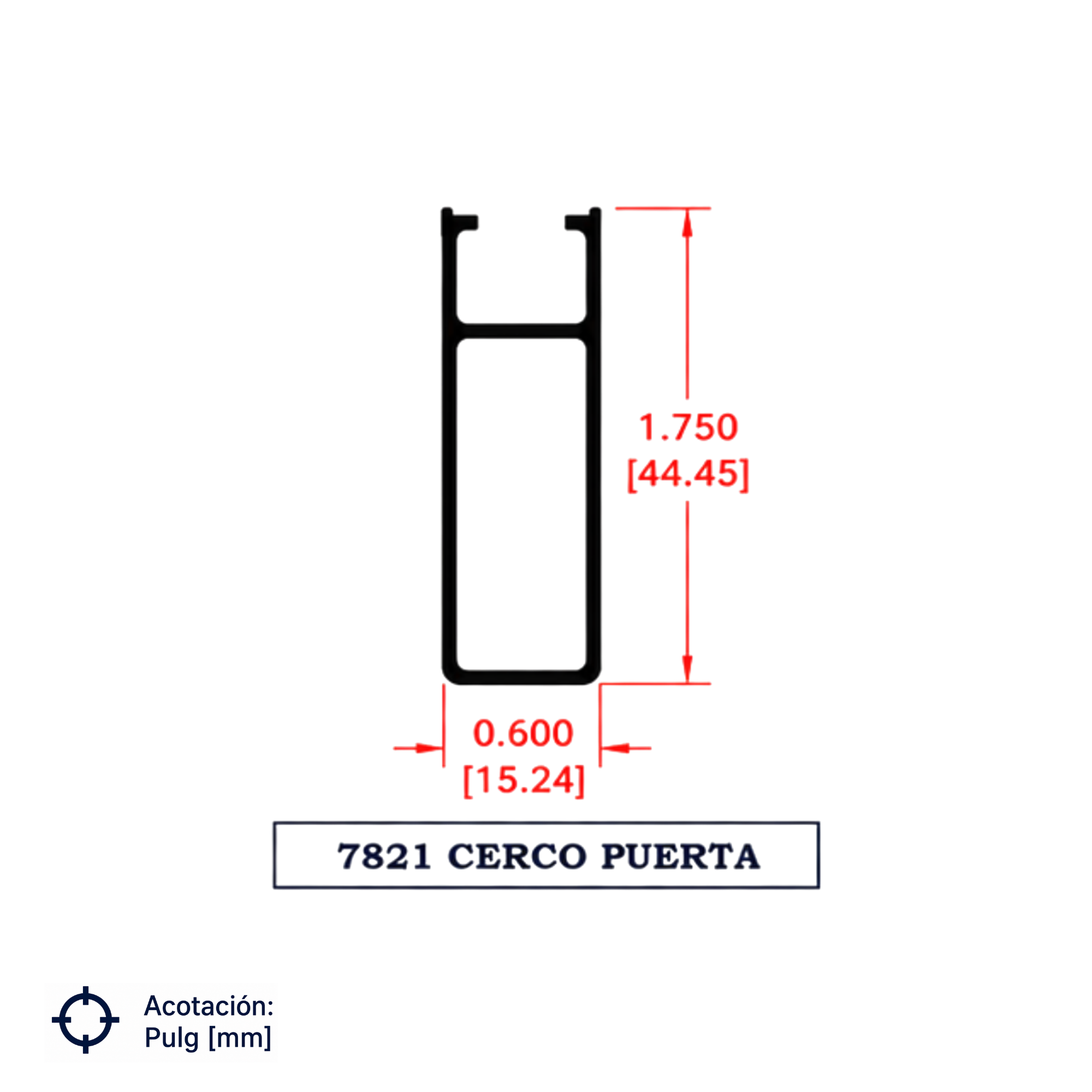 7821 | CERCO VENTANA & PUERTA CORREDIZA SERIE DE 2"
