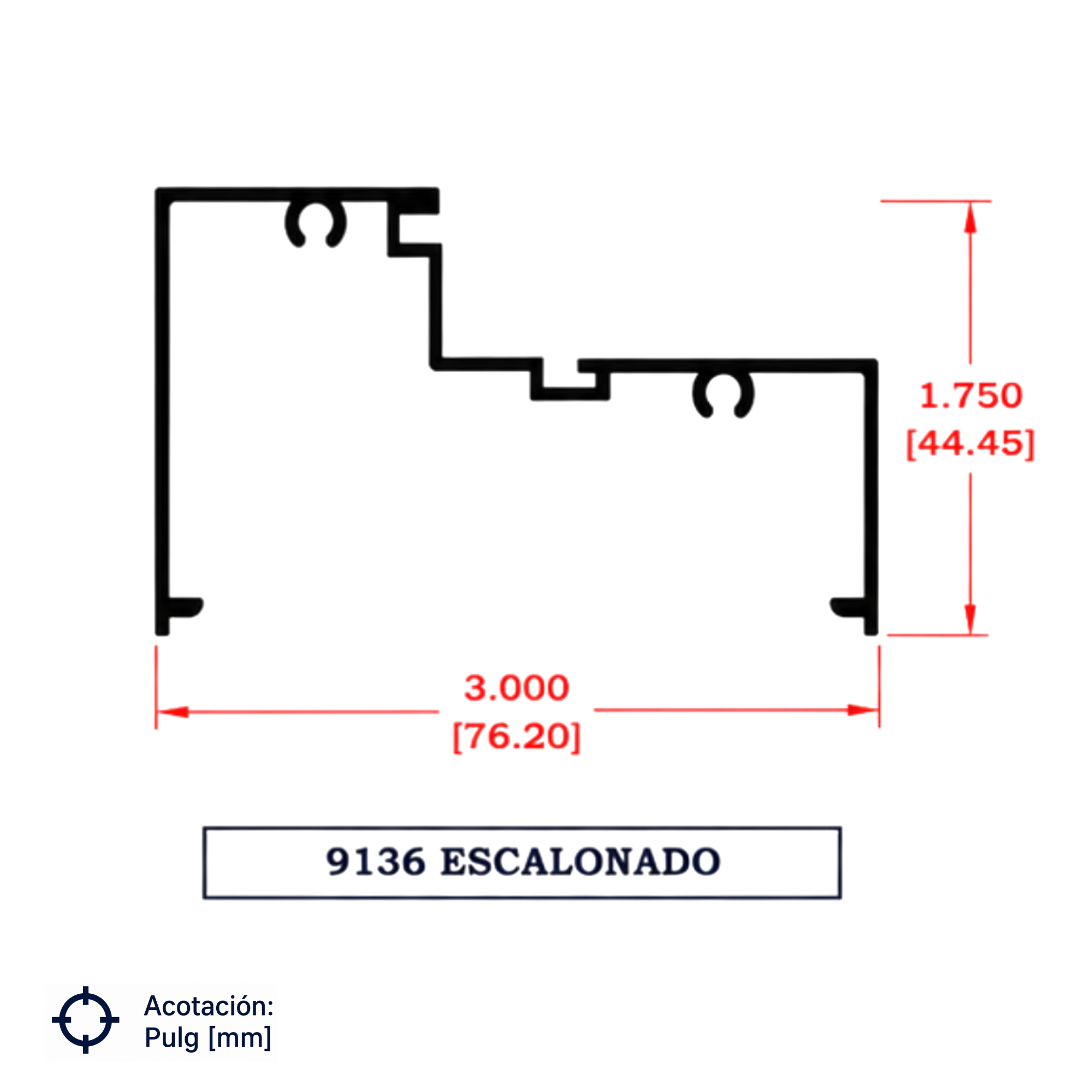 9136 | ESCALONADO SERIE 3"