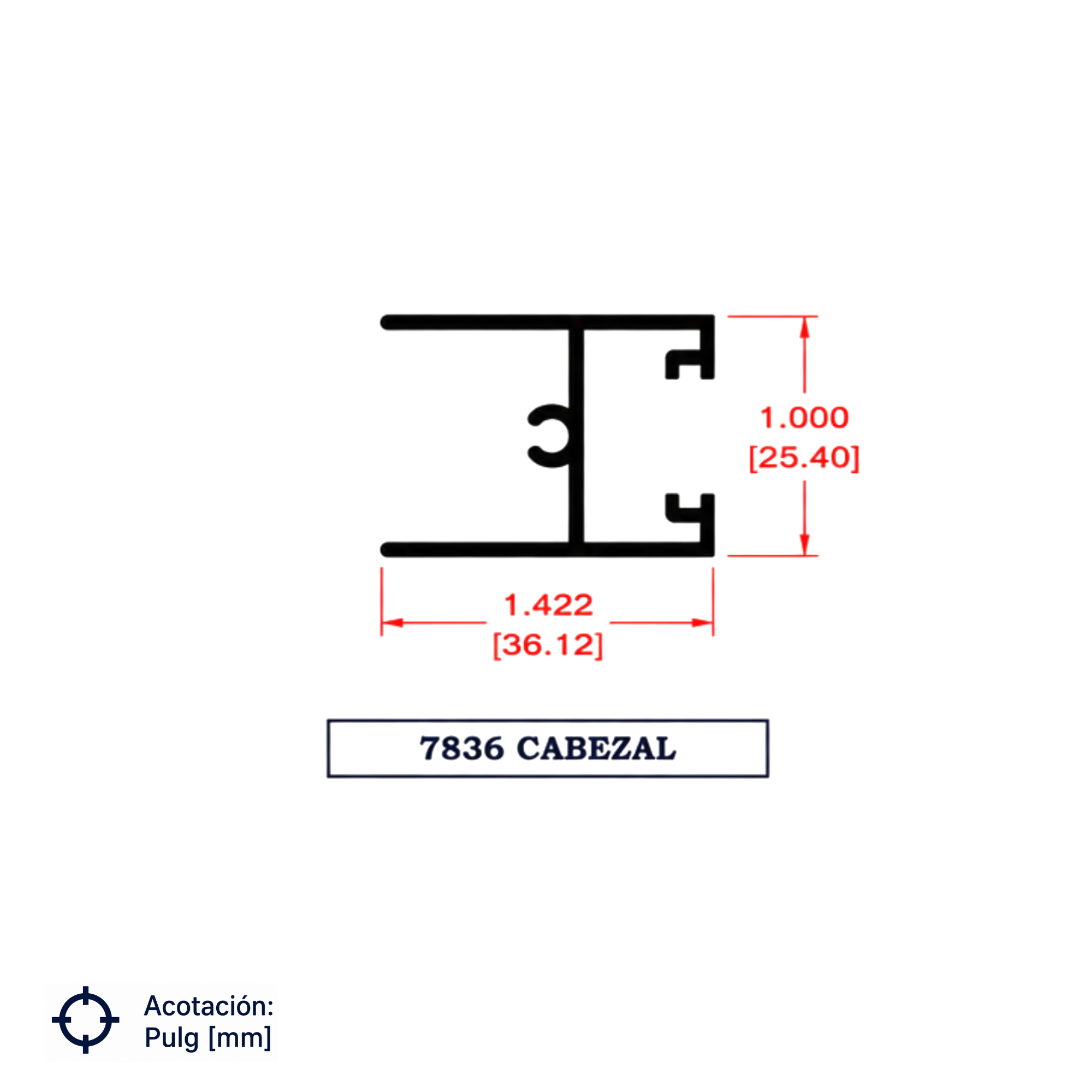 7836 | CABEZAL SERIE 3"