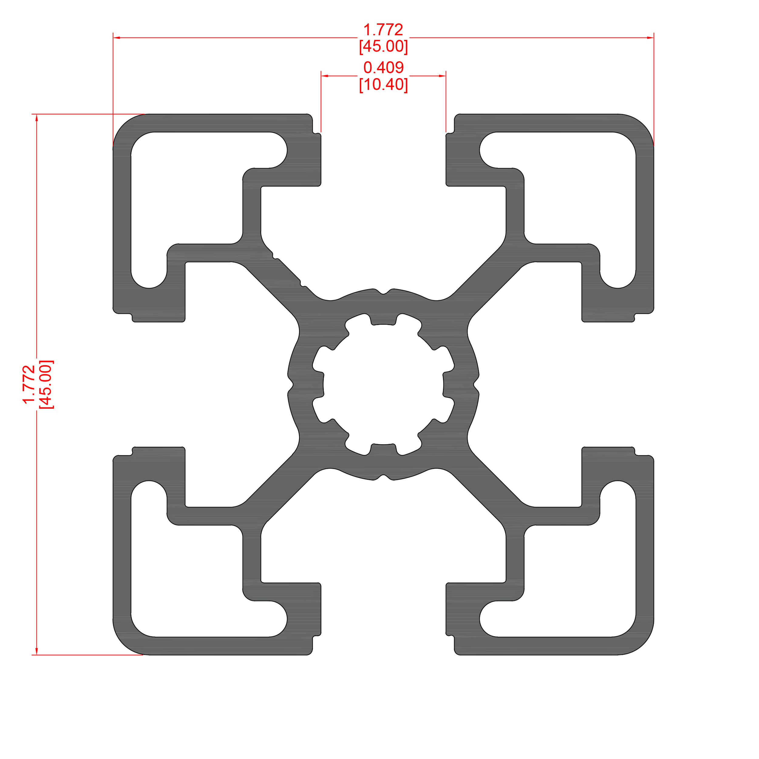 45x45 Structural Aluminum Profile