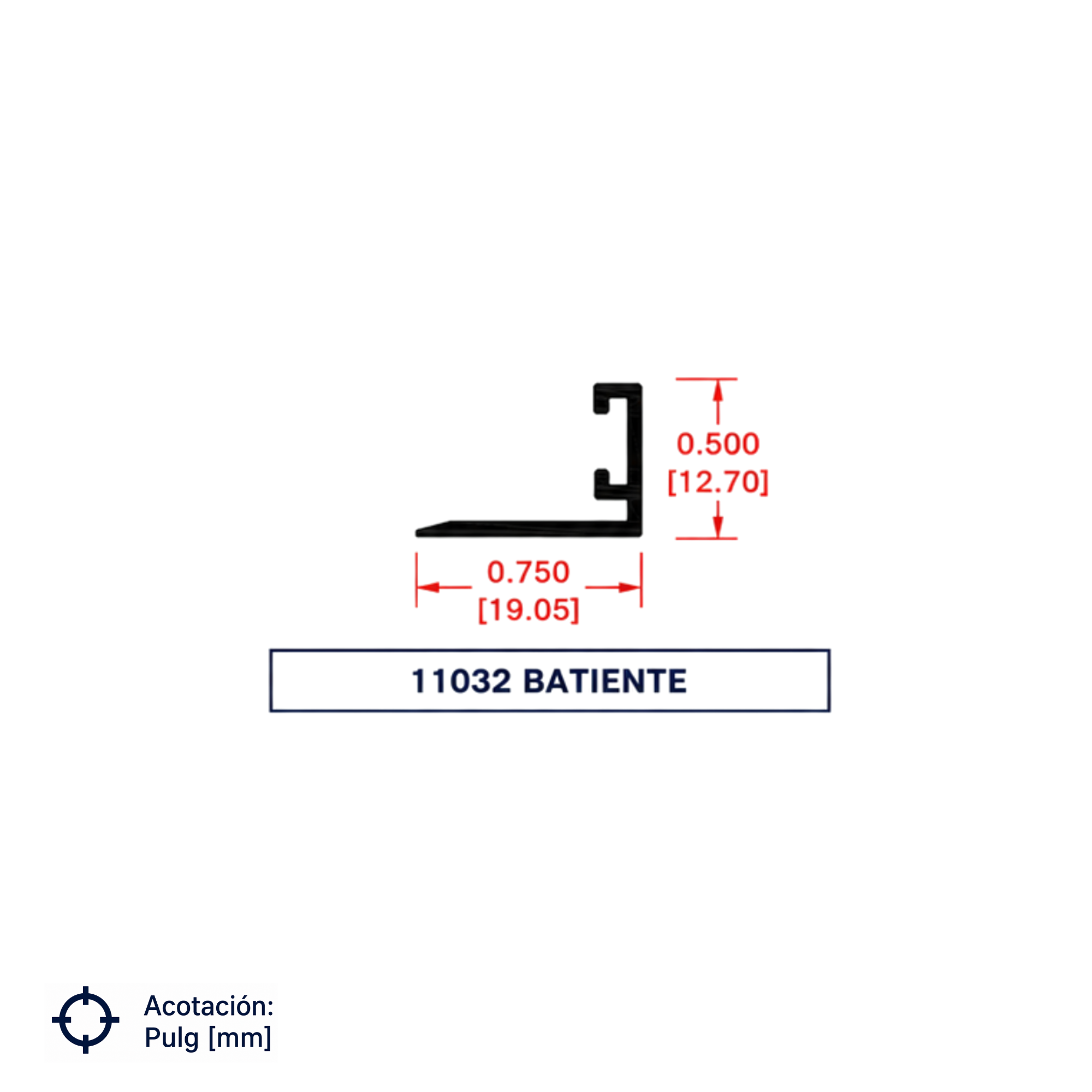 11032 | ADAPTADOR BATIENTE PUERTA COMERCIAL