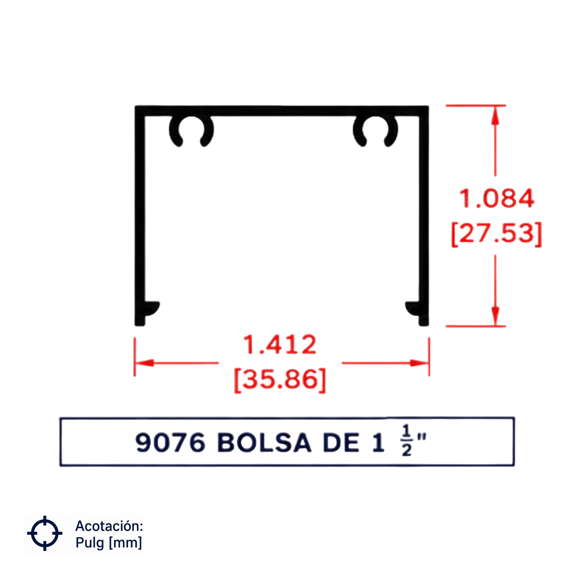 9076 | BOLSA LISA SERIE DE 1.5"