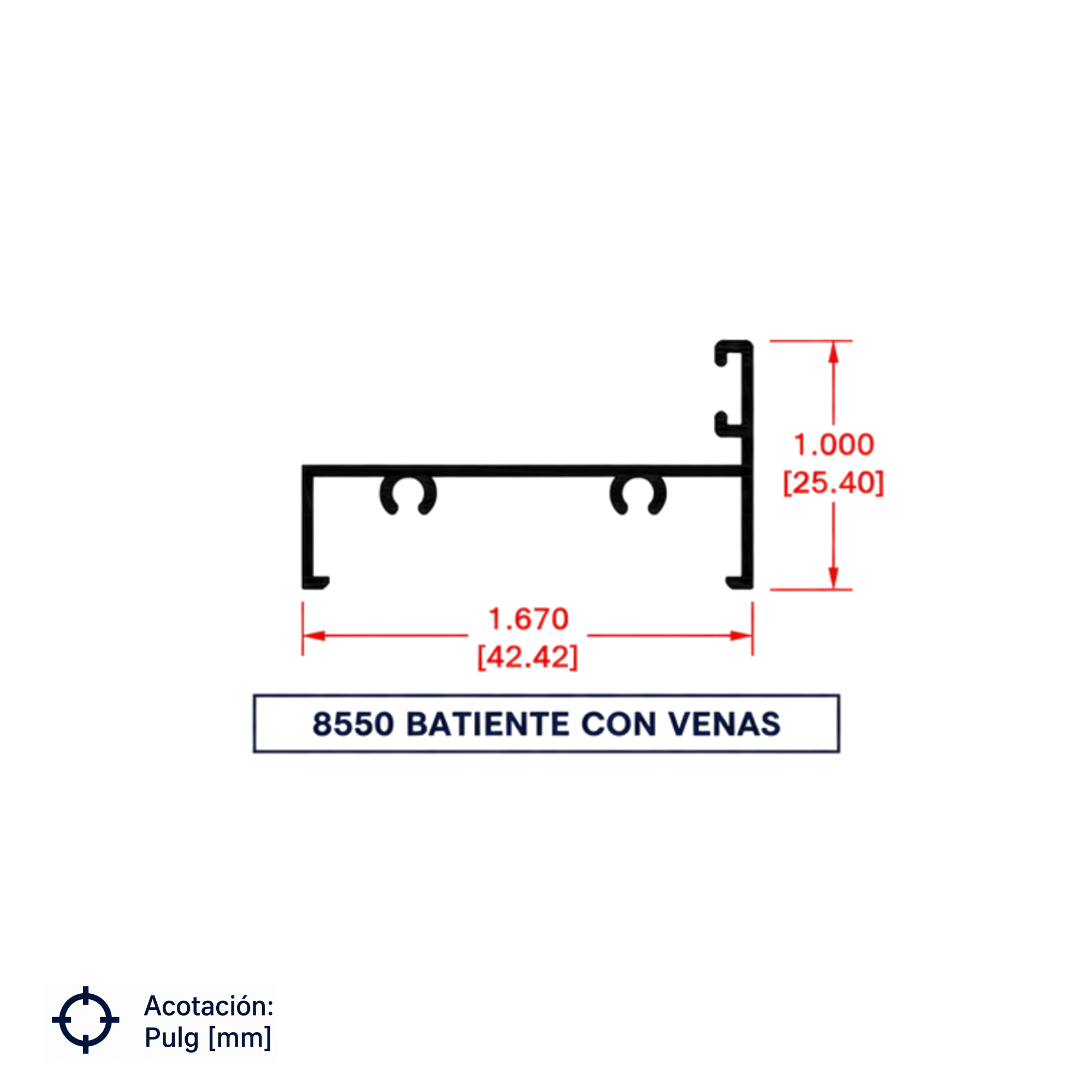 8550 | BATIENTE CON VENAS PUERTA COMERCIAL
