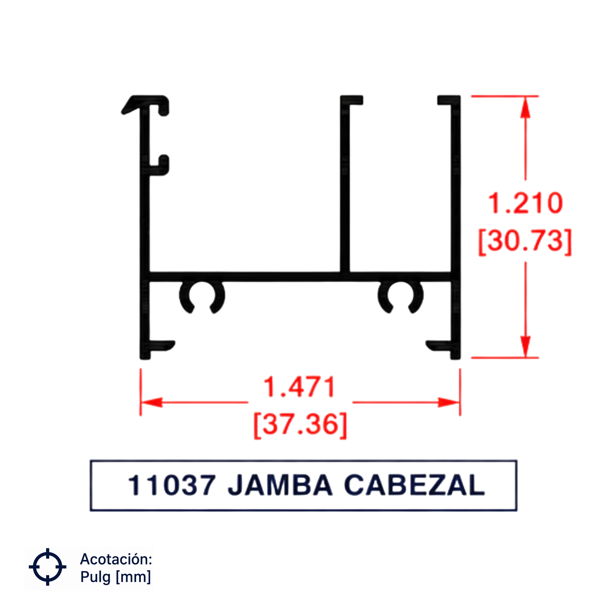 11037 | JAMBA CABEZAL SERIE DE 1.5"