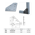Escuadra de Refuerzo 100 × 100 mm para Perfiles Estructurales de Aluminio