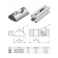 Tuerca de Bola con Resorte para Perfiles Estructurales – Serie LAM-NUT-R8-ML