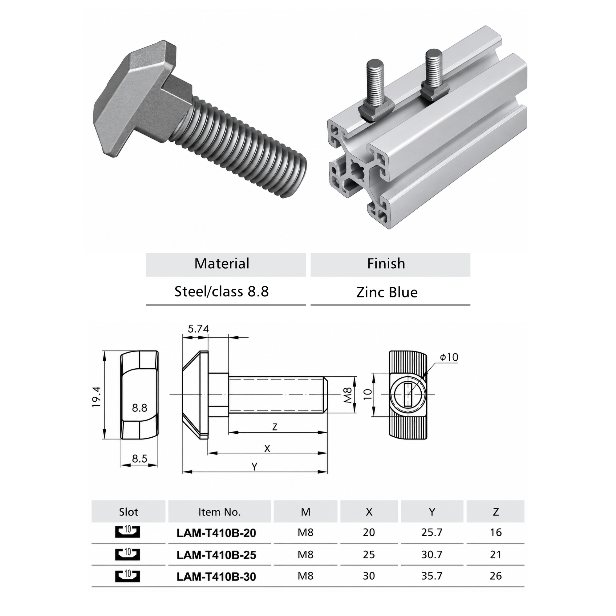 Tornillo Tipo Martillo para Perfiles Estructurales – Serie LAM-T410B