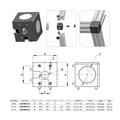 Cubo de Unión Interna para Perfiles de Aluminio Serie 20, 30 y 45